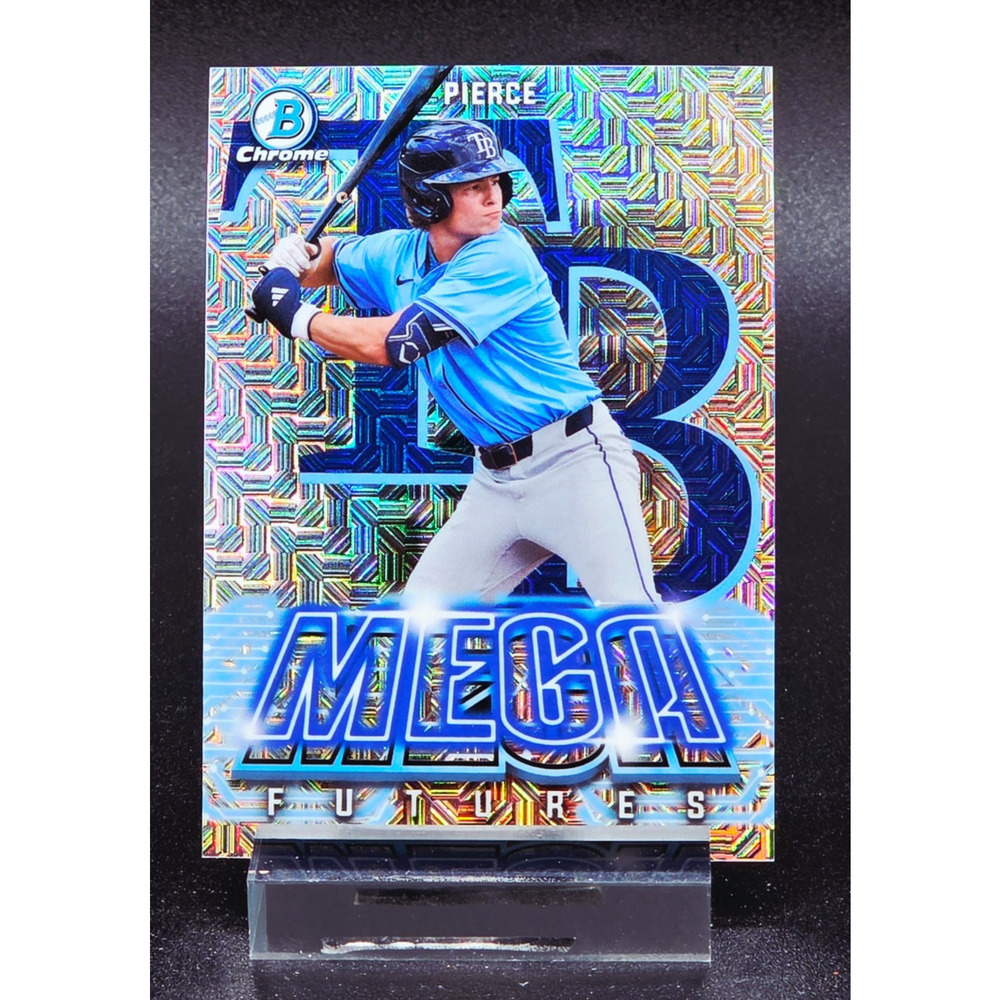 Daniel Pierce Bowman Chrome Mega Futures Mojo Refractor Tampa Bay Rays Case Hit